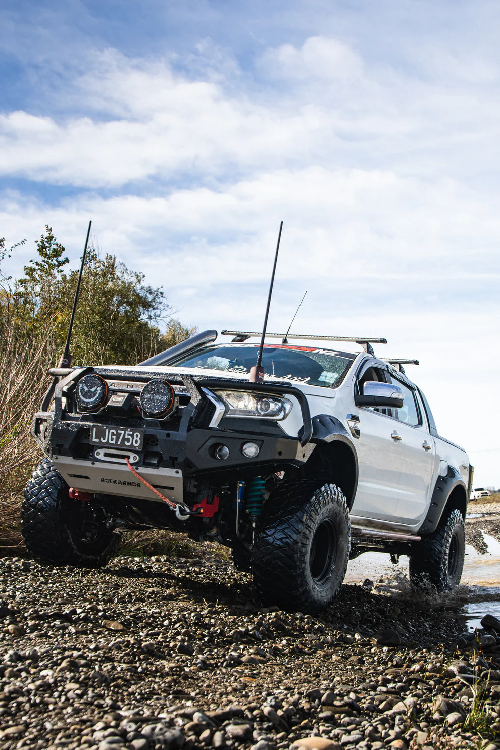 Rockarmor Gt Steel Hoop Bullbar to suit Ford Ranger Px 2 & 3 (Wildtrack)(Full Bar Replacement)