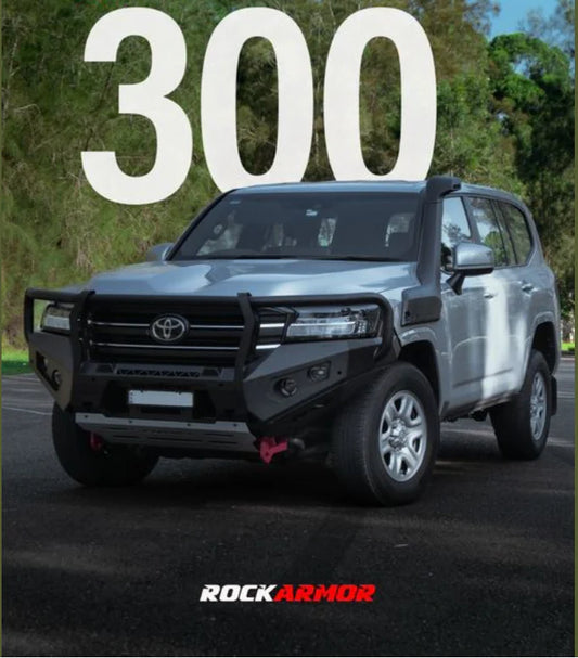 Rockarmor Gt Steel Hoop Bullbar (option for Winch and Spotties combo) to suit Toyota 300 Series 2021-2024 (Full Bar Replacement)