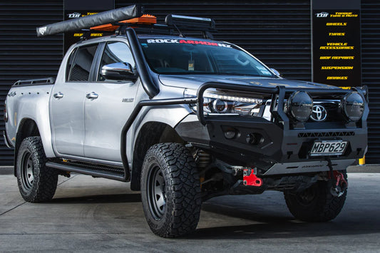 Rockarmor Gt Hoop Steel Bullbar (option for Spotties and Winch combo) to suit Toyota Hilux N80 Bullbar 2015 -2020