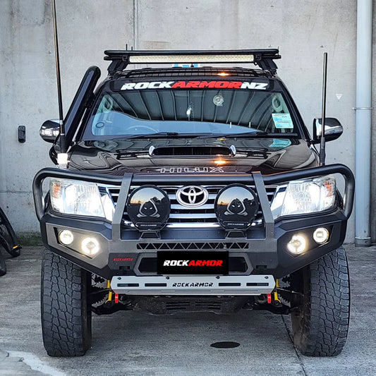 Rockarmor Gt Hoop Steel Bullbar (option for Spotties and Winch combo) to suit Toyota Hilux N70 2012-2015