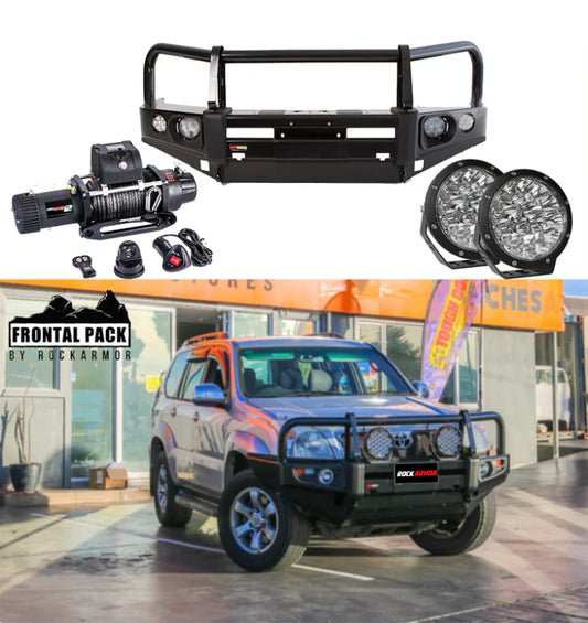 Rockarmor Premium Bullbar Frontal Combo to suit Toyota Prado 120 2003-2009 (Full Bar Replacement)